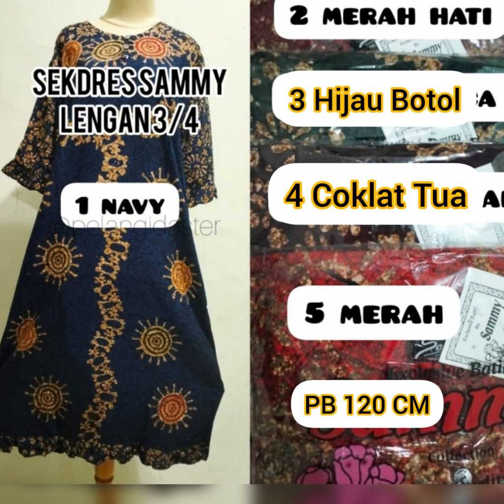 DASTER SAMMY PEKALONGAN LENGAN 3/4 STANDART [PELANGI DASTER]