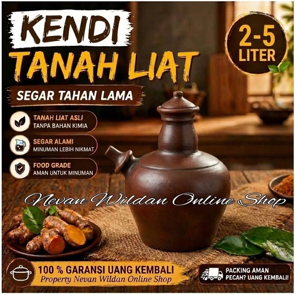 KENDI TANAH LIAT | KENDI GERABAH | KENDI TRADISIONAL |daun sirsak 9 panci