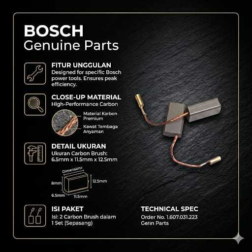CARBON BRUSH GERINDA BOSCH GWS 6100 / BOSCH
