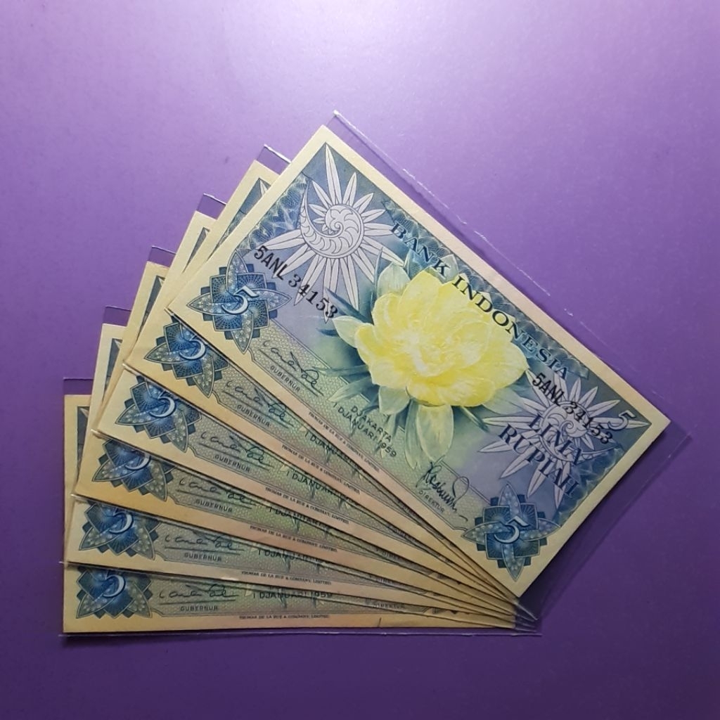 Uang 5 rupiah seri bunga 1959