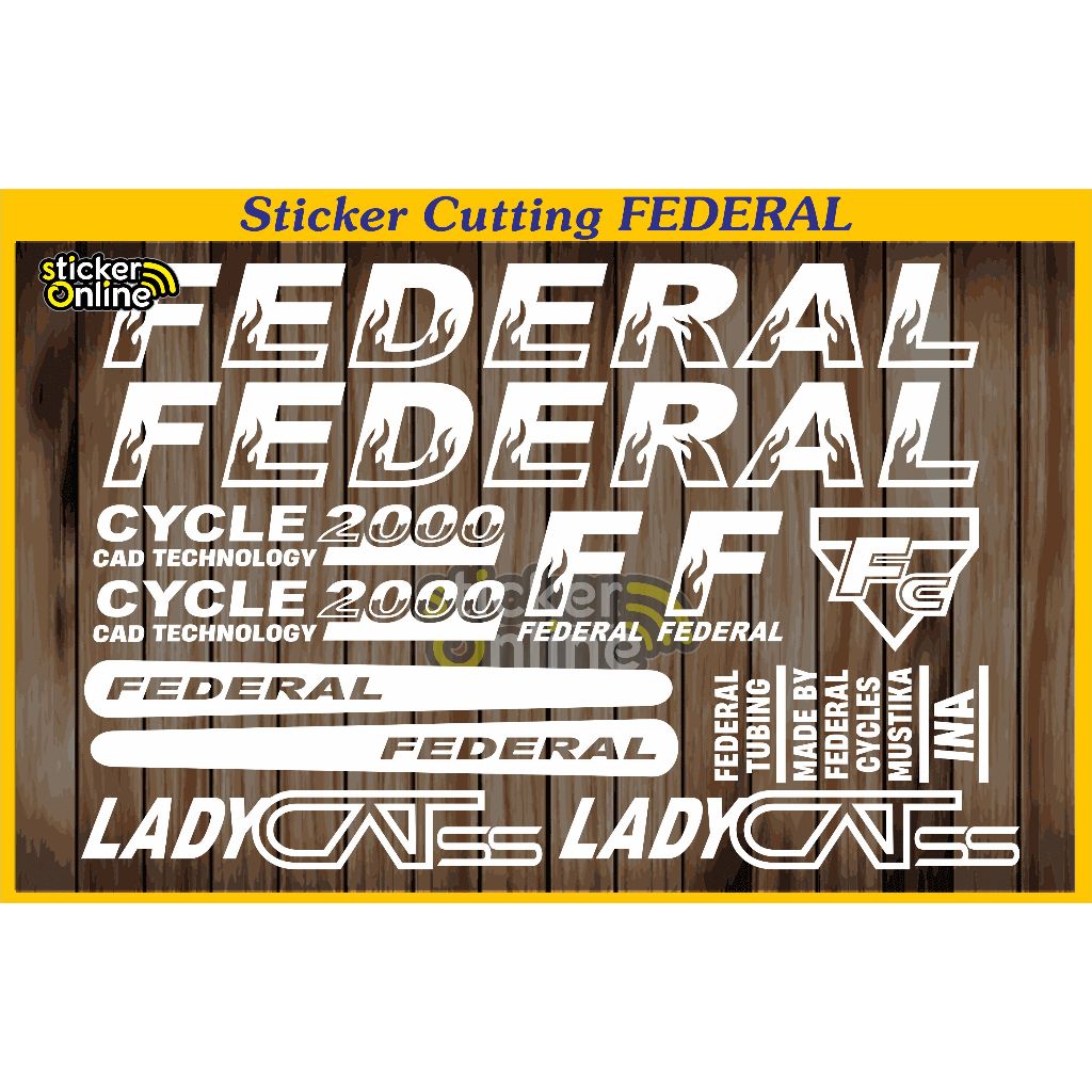 sticker federal lady cut ss sticker sepedah federal