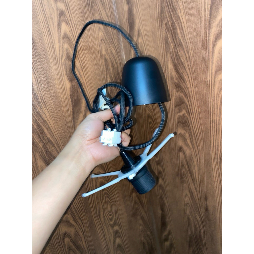 Set Kabel Lampu Gantung Ikea Hitam, 1.8 M Black