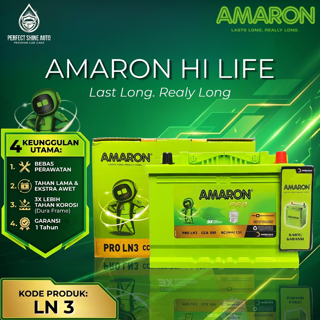 Amaron Hi Life Pro Aki Mobil Mercedes Benz Tiger 230 DIN 84 / 580-24 84Ah Aki Kering