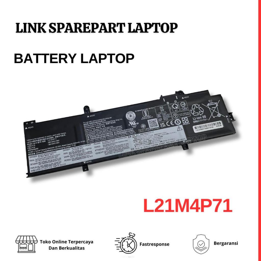 Baterai Laptop For ThinkPad T14 Gen 3/P14s Gen 3 L21L4P71
