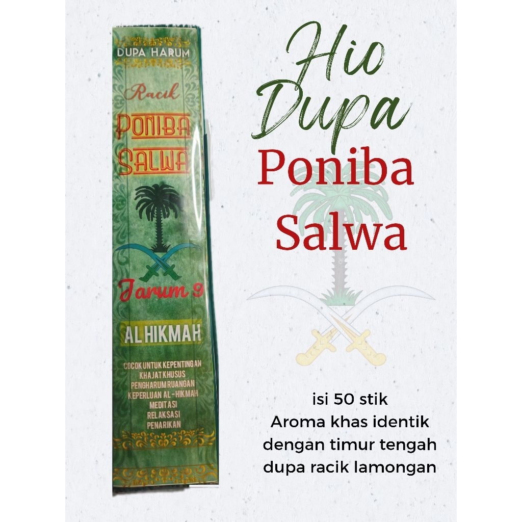 HIO HARUM Poniba Salwa Dupa Racik Aroma Poniba Salwa Khas Timur Tengah Made In Lamongan