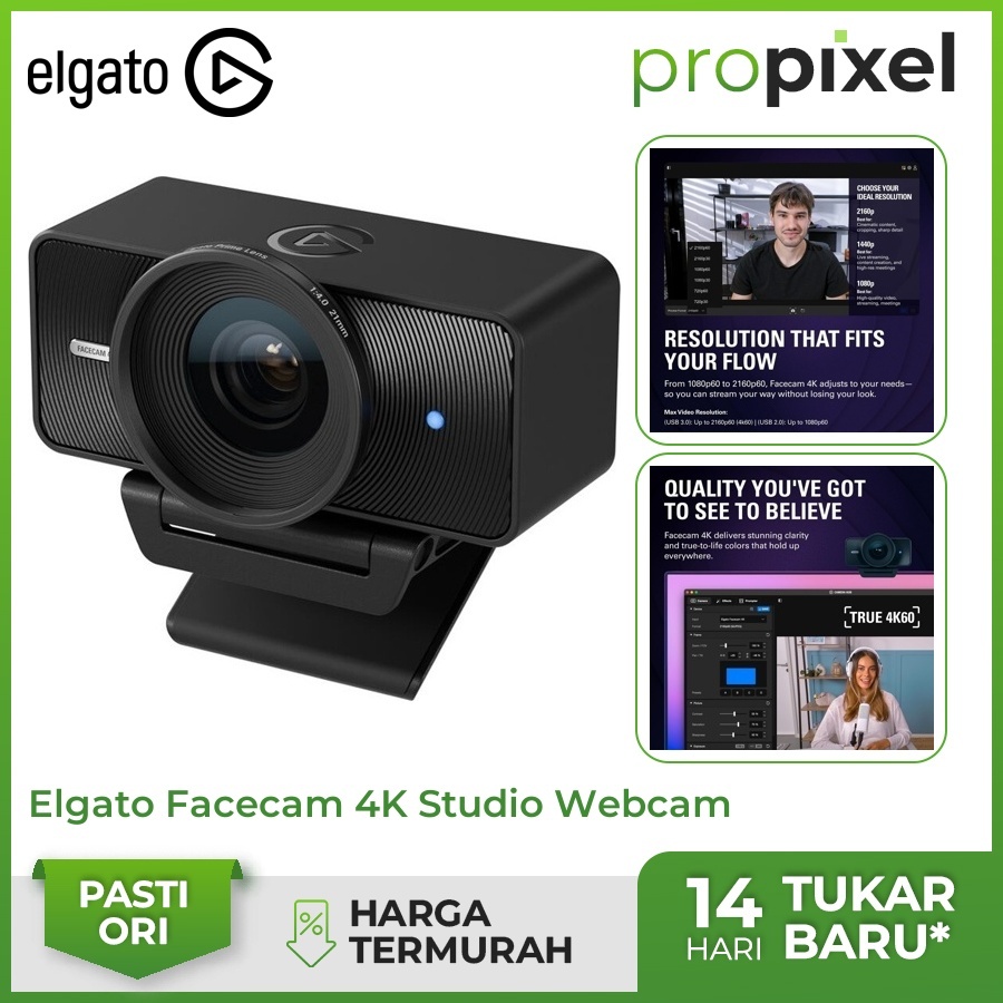 Elgato Facecam 4K Studio Webcam Elgato Face Cam 4k Webcam Garansi Resmi