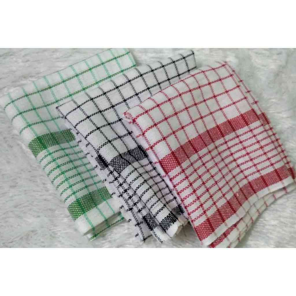 Serbet Kotak / Kain Lap Serbaguna Kotak Kotak / Lap Meja Dapur