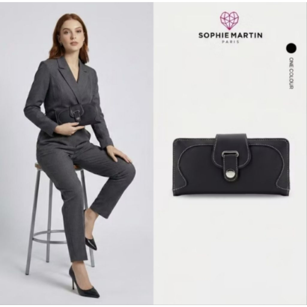 Sophie Martin Dompet Varenne Hitam Dompet Panjang Dompet Wanita