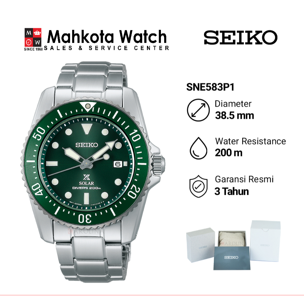 JAM TANGAN PRIA SEIKO SNE583P1 ORIGINAL SEIKO PROSPEK SOLAR