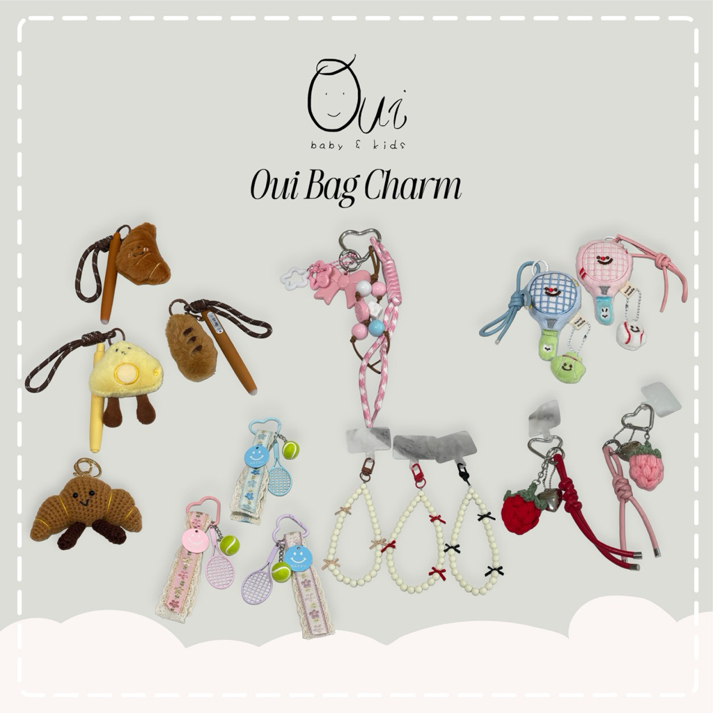 Oui Bag Charm / gantungan kunci gantungan tas gantungan hp gantungan tumbler