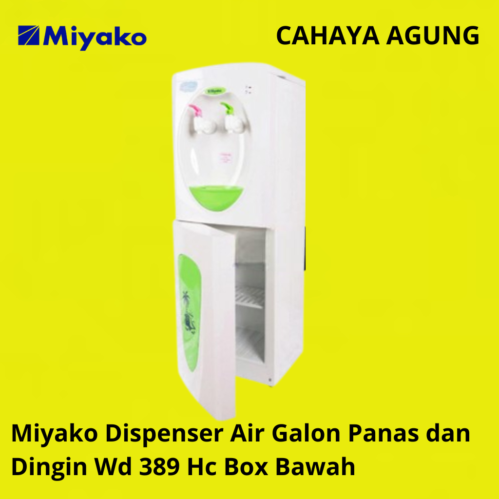 Miyako Dispenser Air Galon Panas dan Dingin Wd 389 Hc Box Bawah