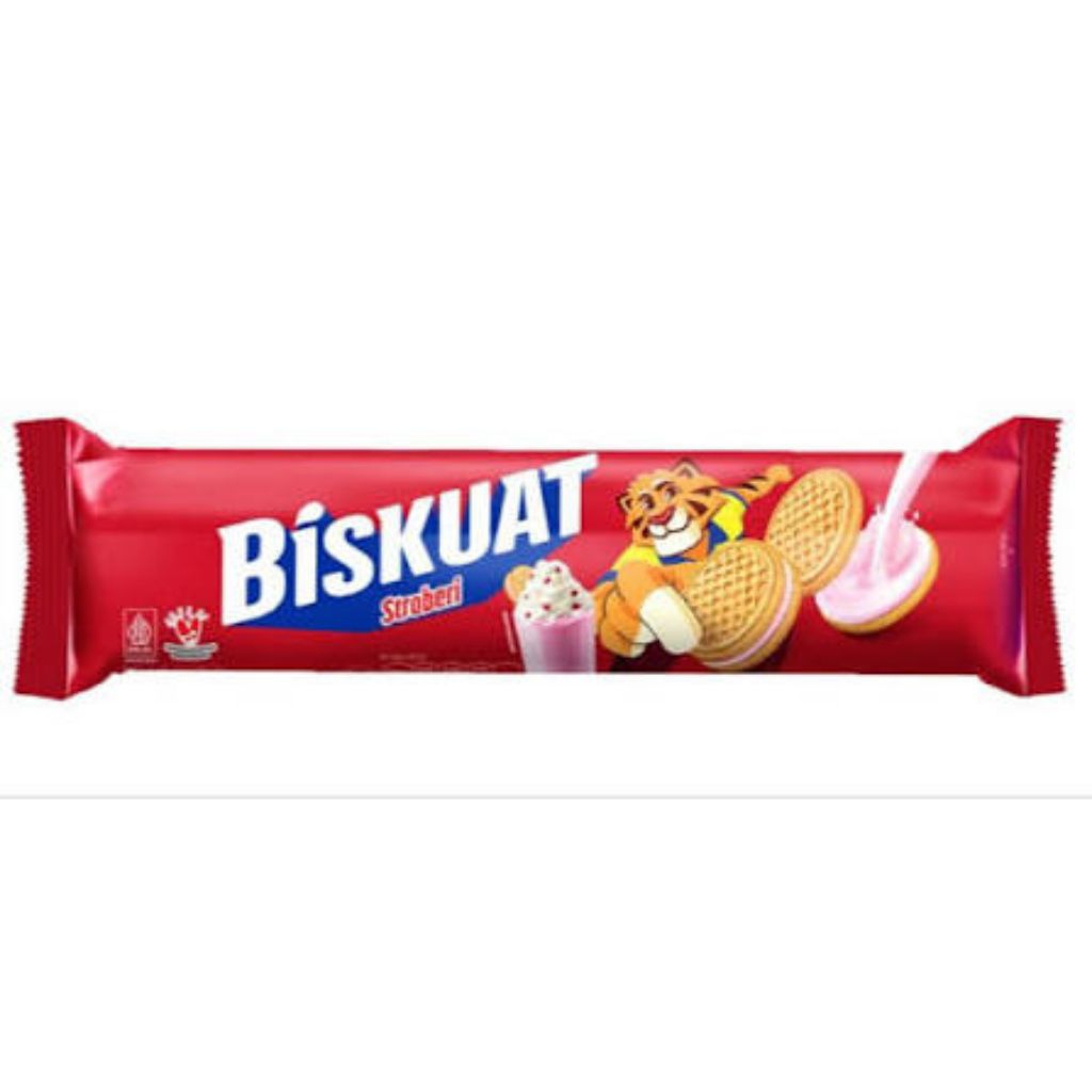 BISKUAT SANDWICH BISKUIT VANILA/STRAWBERRY 105gr ( PCS )