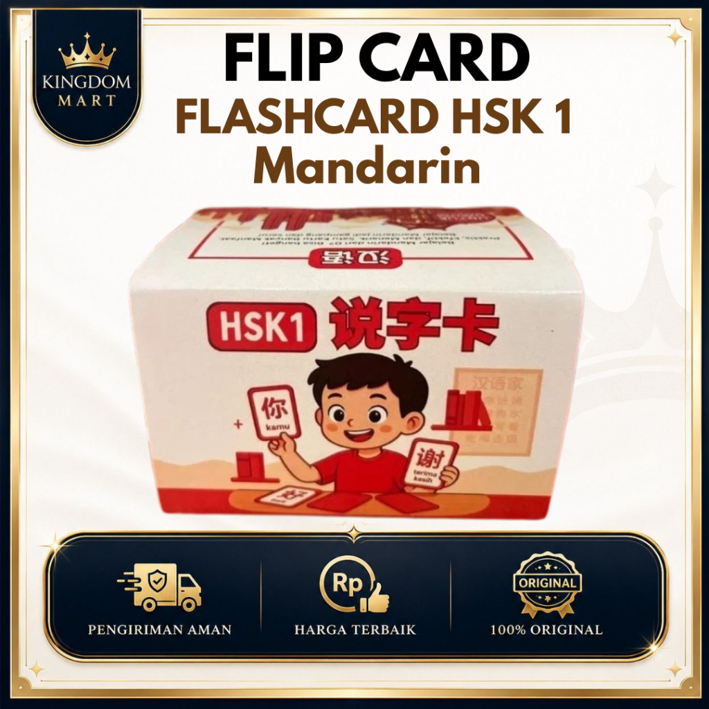 Flash Card Bahasa Mandarin HSK 1-5 | Flip Card Bahasa Mandarin HSK 1-5