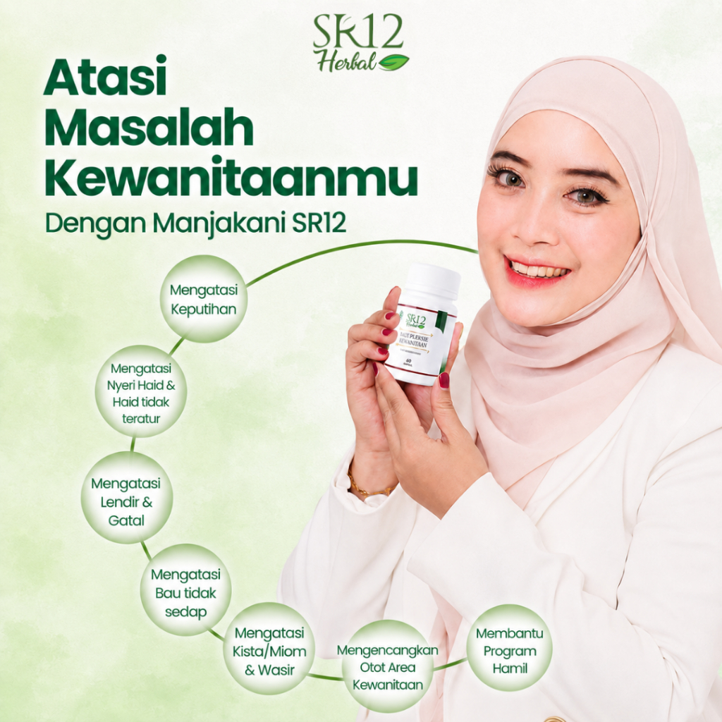 SR12 Herbal Manjakani - Program Hamil Merapatkan & Mengatasi Keputihan, Nyeri Haid, Telat Datang Bul