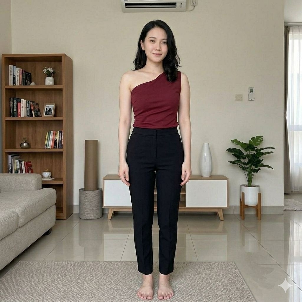 Tanktop Red One Shoulder Sleeve