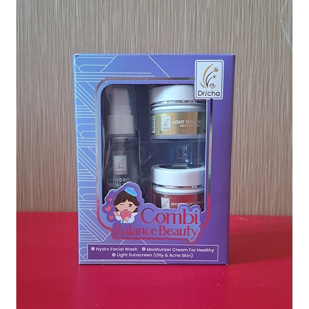 Botol kosong bekas Skincare Dricha/ Wadah kosong bekas Skincare Dricha bundle untuk live streaming