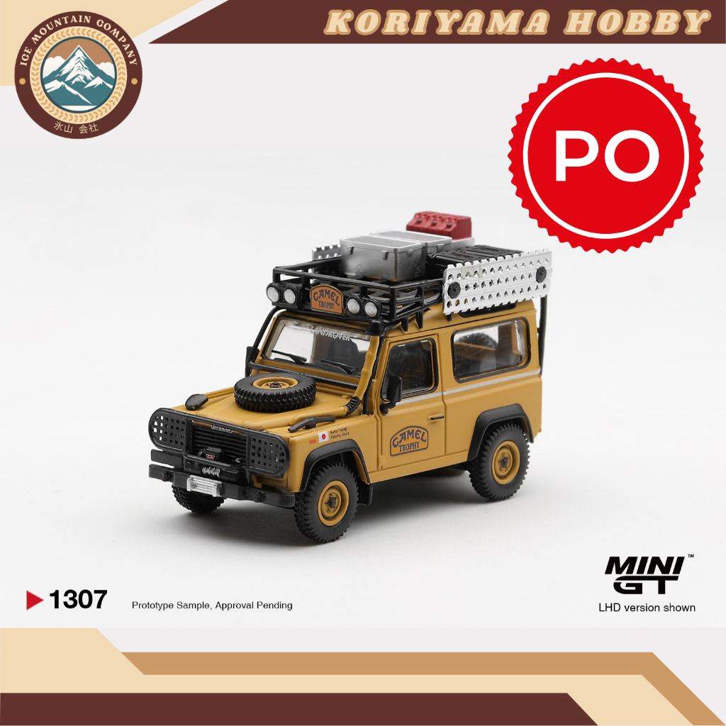 Mini GT 1307 Land Rover Defender 90 1985 Camel Trophy Borneo Team Japan MiniGT
