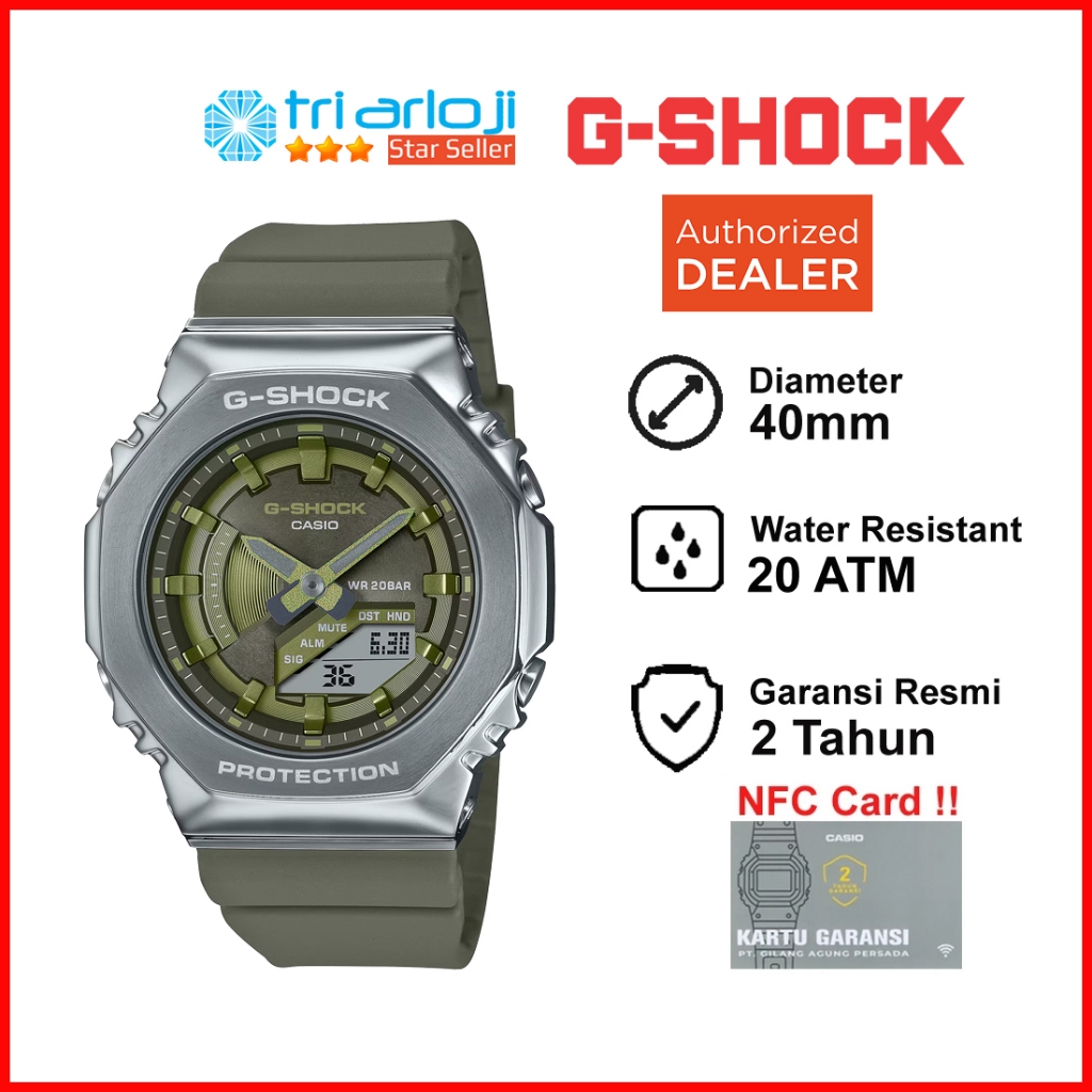 Casio G-Shock GM-S2100-3ADR Jam Tangan Wanita GSHOCK GMS2100 Metal GM-S2100-3A GM S2100 3ADR