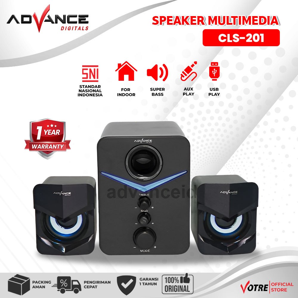 Advance CLS201 Speaker Bluetooth Komputer Speaker Laptop Speaker Multimedia Stereo Speaker