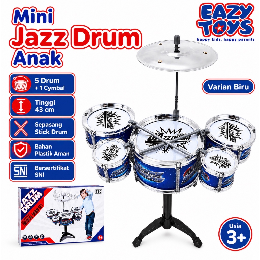 Drum Anak Jazz Drum Set Mini Drumband Mini Anak