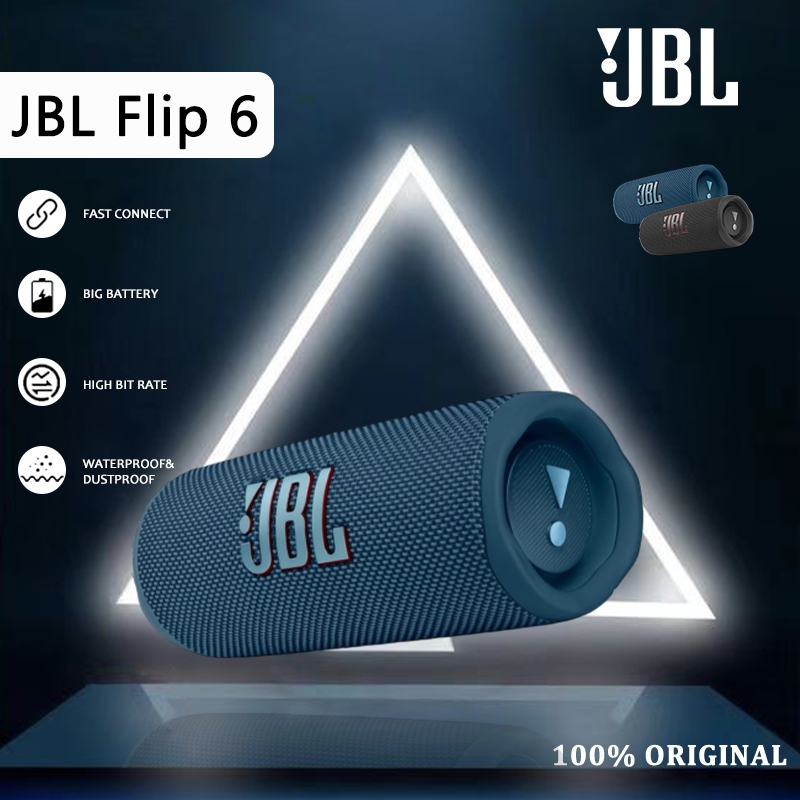 JBL Flip 6 Bluetooth Speker Original Powerful Sound and Deep Bass IP67 Tahan Air Dan Tahan Debu Outd