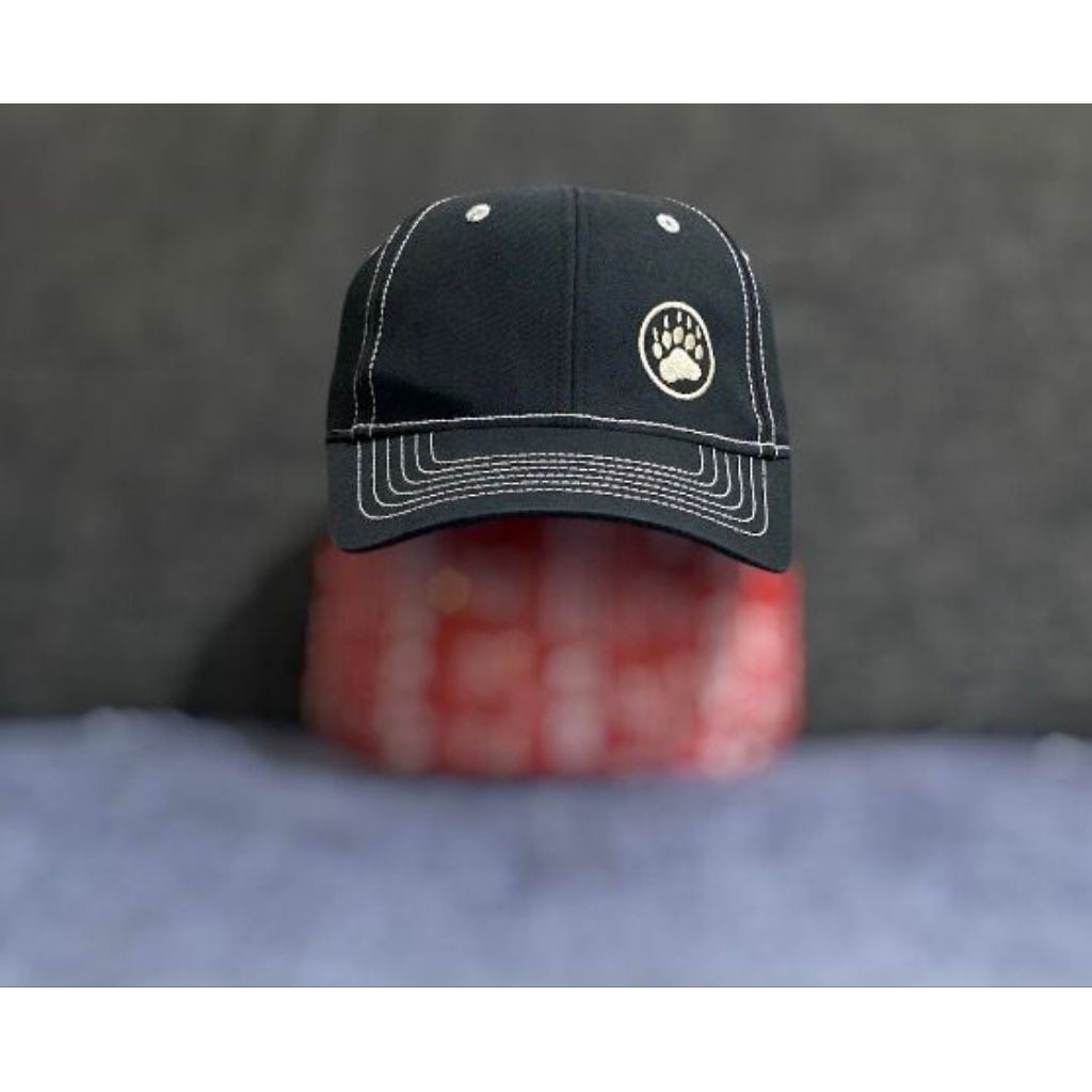 Topi Baseball Ajaxx63 Bear Paw Logo Black Cap Original Authentic KC Caps Second