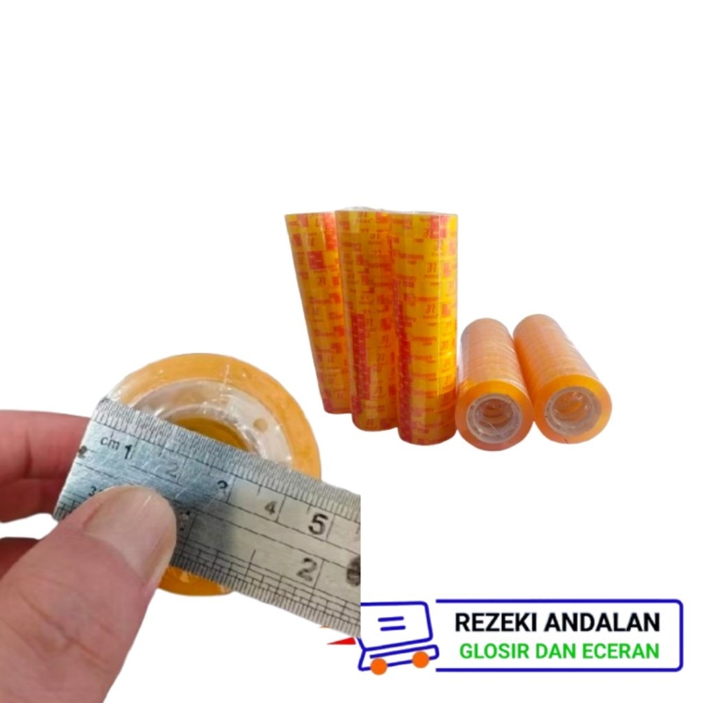 Isolasi Bening Kecil 12mm x 25 Yard - Tebal, Kuat, Fleksibel, Untuk Kabel Listrik, Elektronik, DIY"