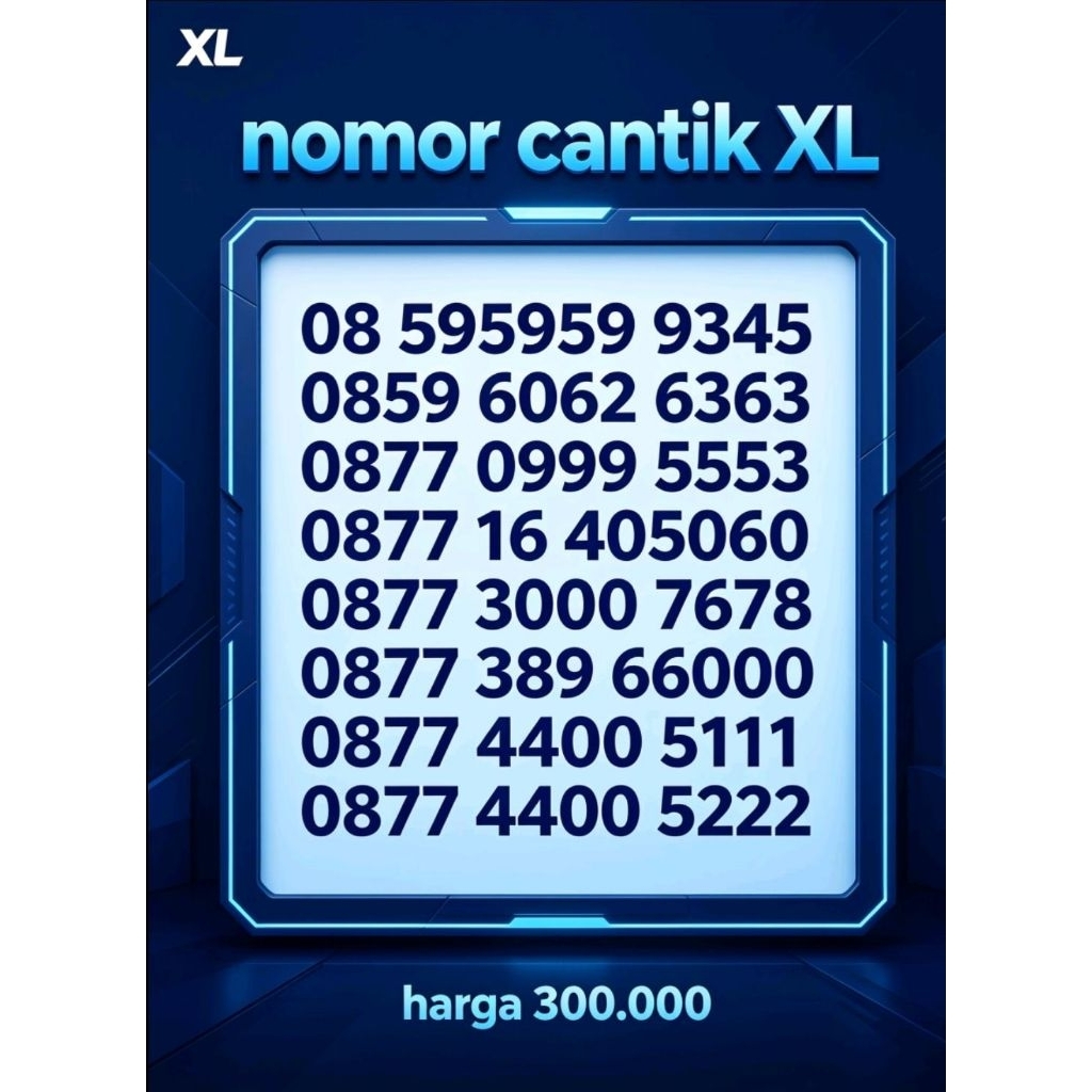 nomor cantik xl 10