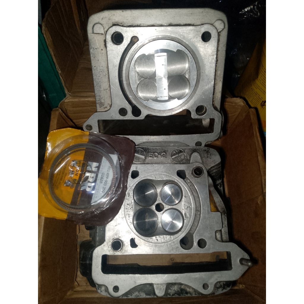 paket satria Fu 200cc head klep 22/25 porting in ex, squish 67, ubah sudut. blok seher 67