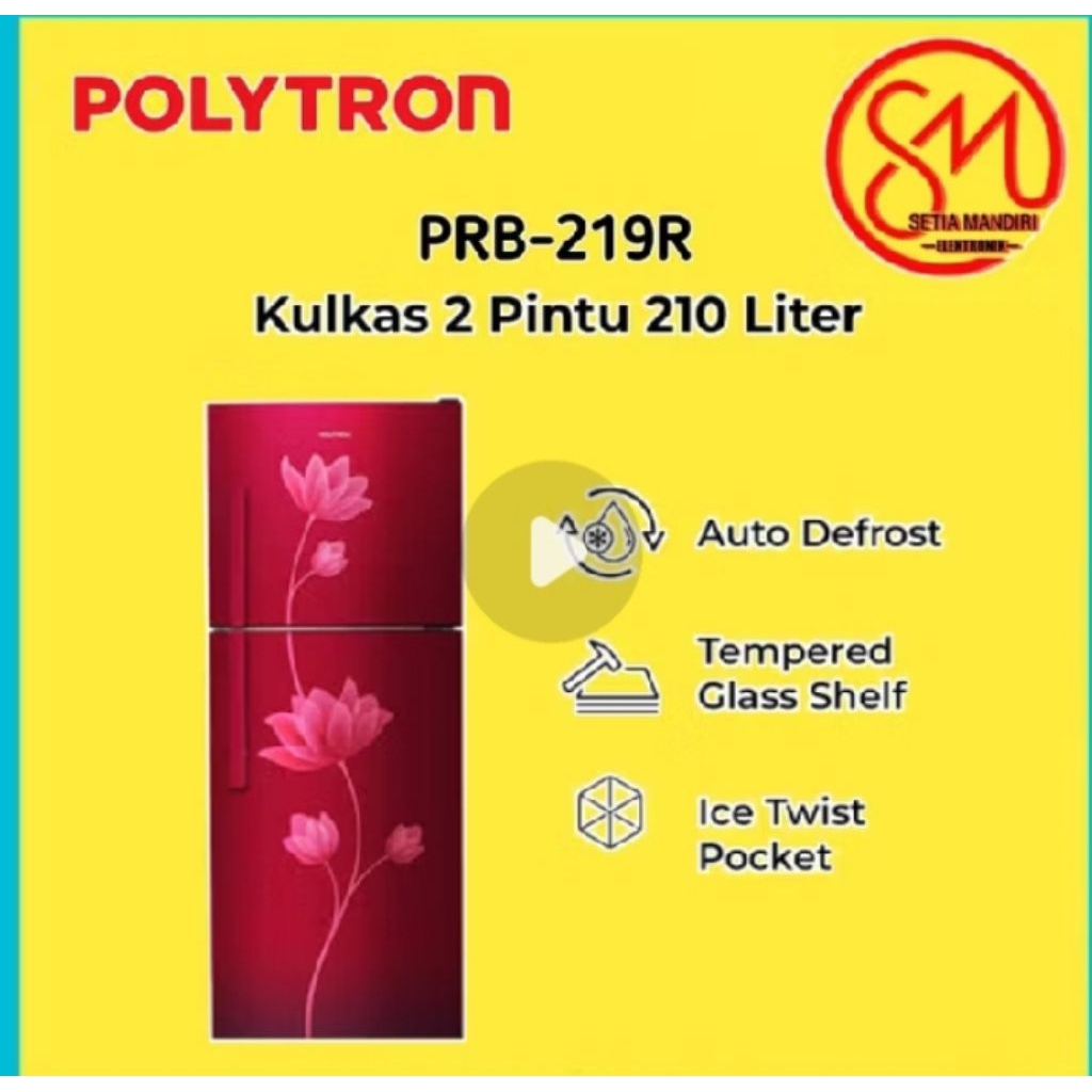 kulkas 2 pintu. polytron