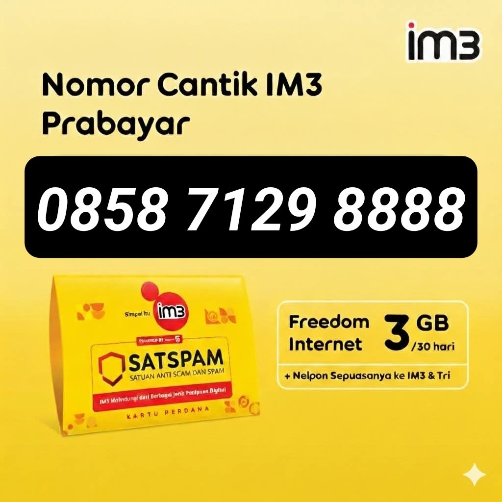 NOMOR CANTIK INDOSAT 8888 NOMOR CANTIK IM3