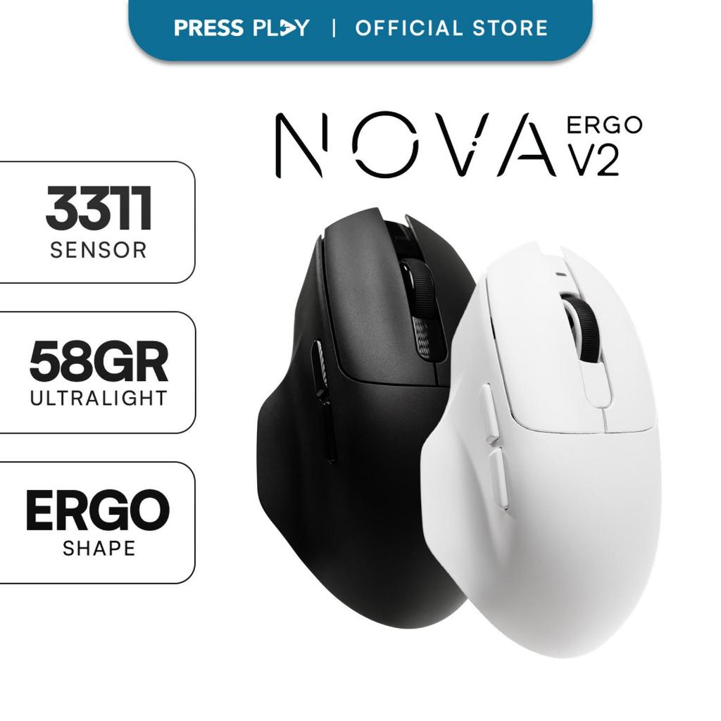 Press Play NOVA Ergo V2 3311 Ergonomic Wireless Gaming Mouse - Mouse Gaming
