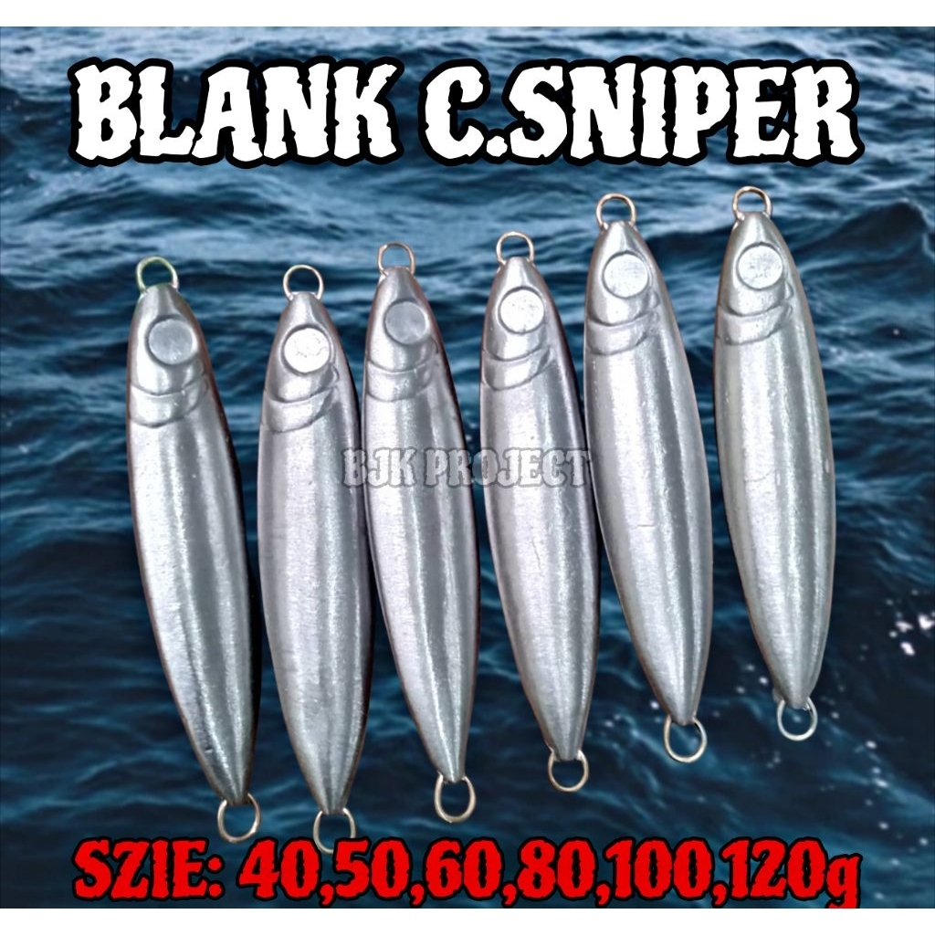 BLANK METAL JIG C.SNIPER 40,50,60,80,100,120g SIAP EPOXY