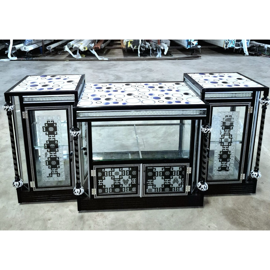JW - Buffet Rak TV Alumunium Keramik Kaca Custom