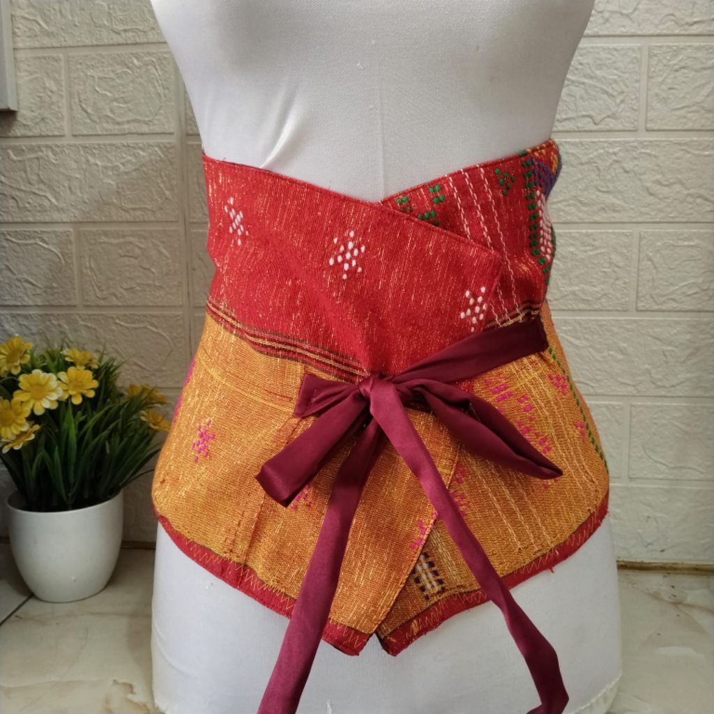 obi belt wanita, obi ulos batak, obi pinggang ulos batak