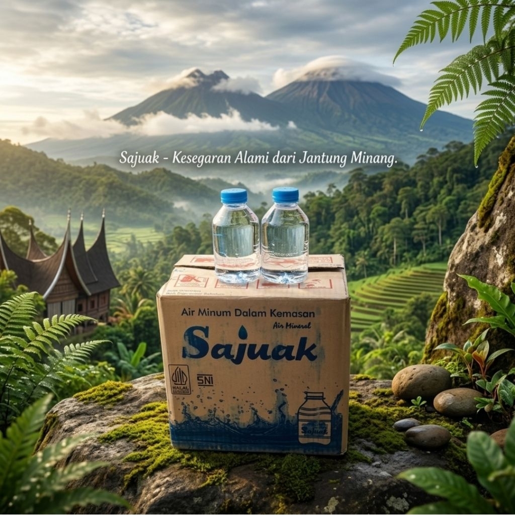 Sajuak Air mineral botol mini 220ml isi 24 btl