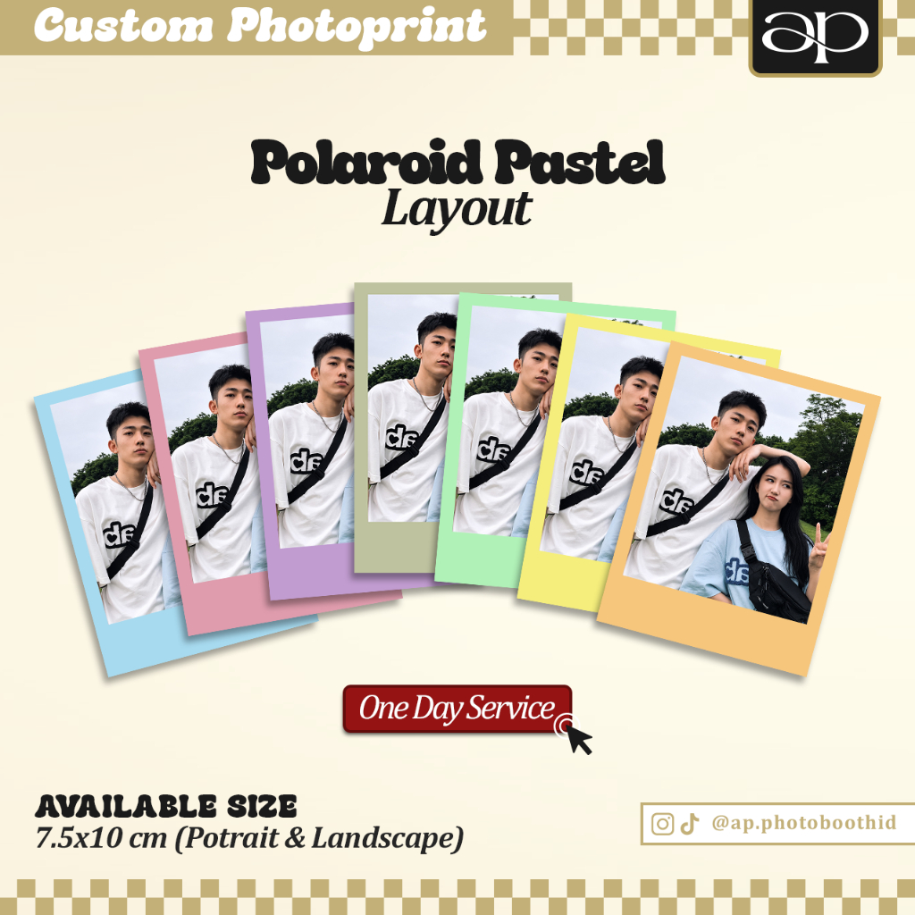 POLAROID CUSTOM - Cetak Print Foto Photobooth Photobox Template - Pastel