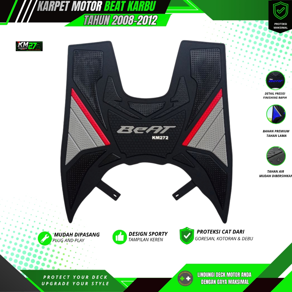 AKSESORIS MOTOR BEAT KARBU - Karpet Motor Beat 2008 sd 2012 - Karpet Beat Karbu