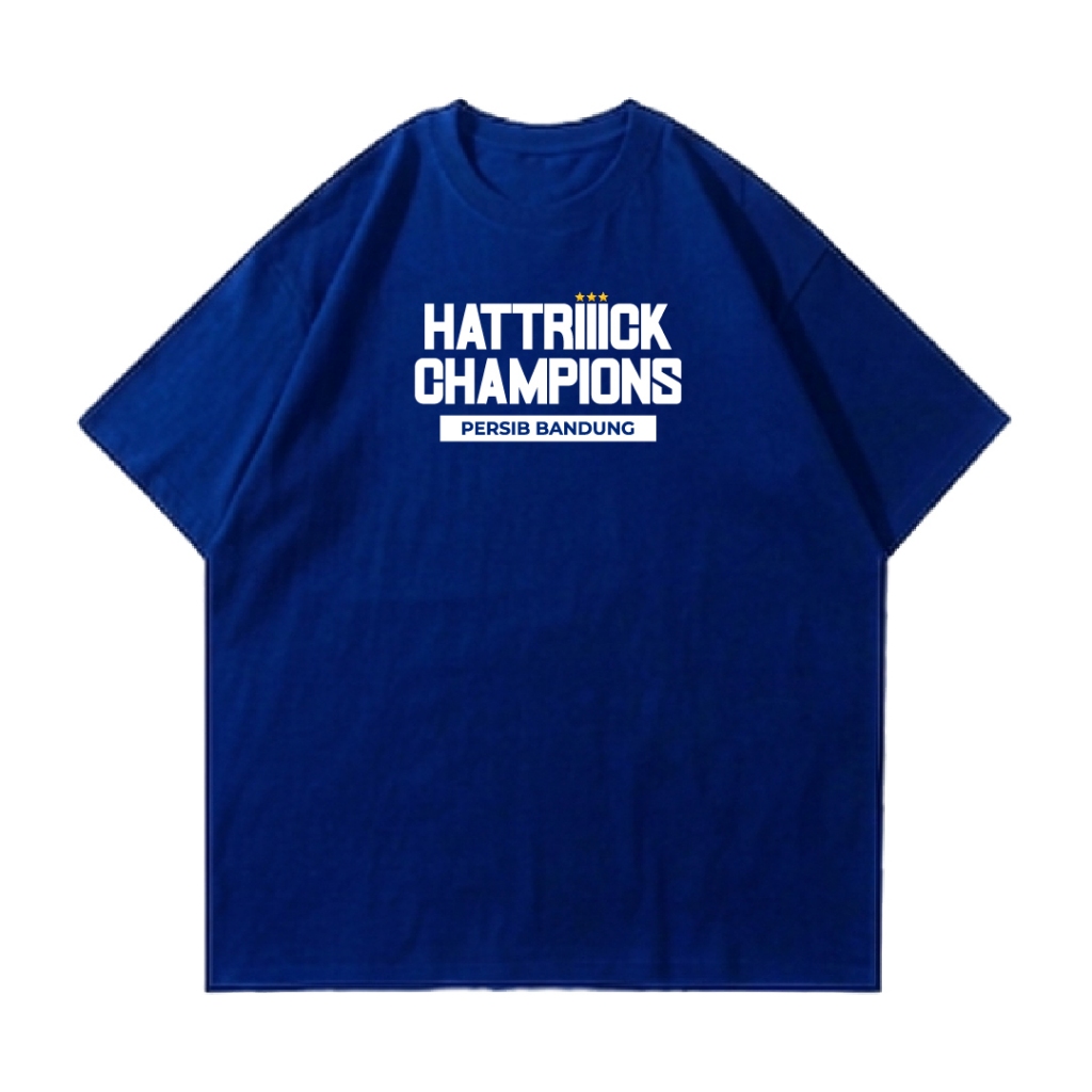 T-shirt *Hattrick Champions | Beutik Company | Kaos Bobotoh | Casual