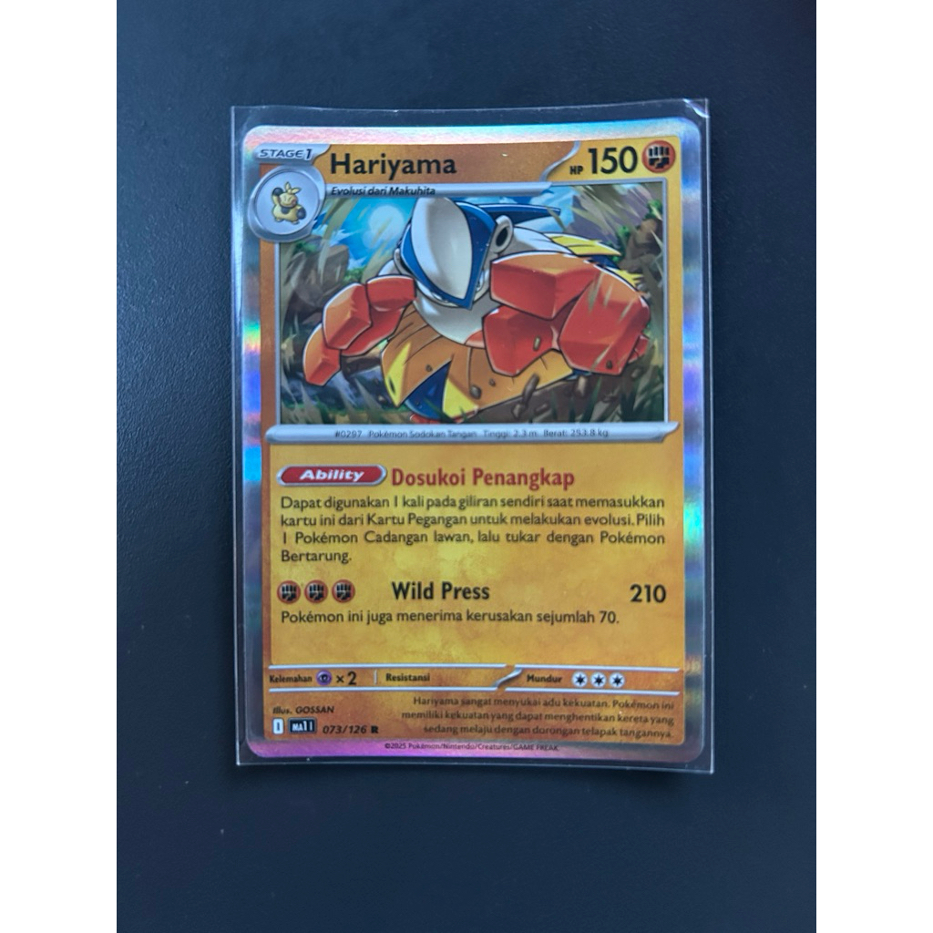 Hariyama Holo R - Kartu pokemon indonesia original