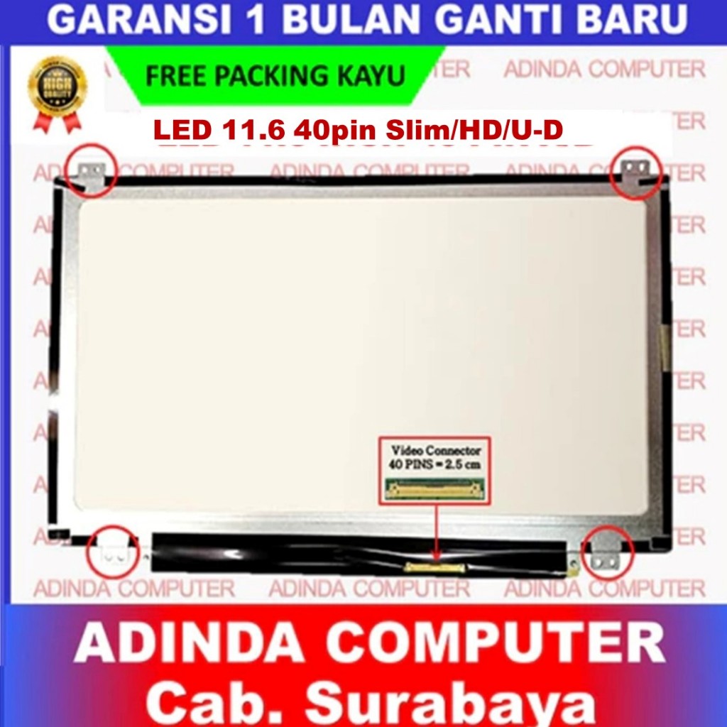 LCD LED 11.6 Inch slim 40 pin