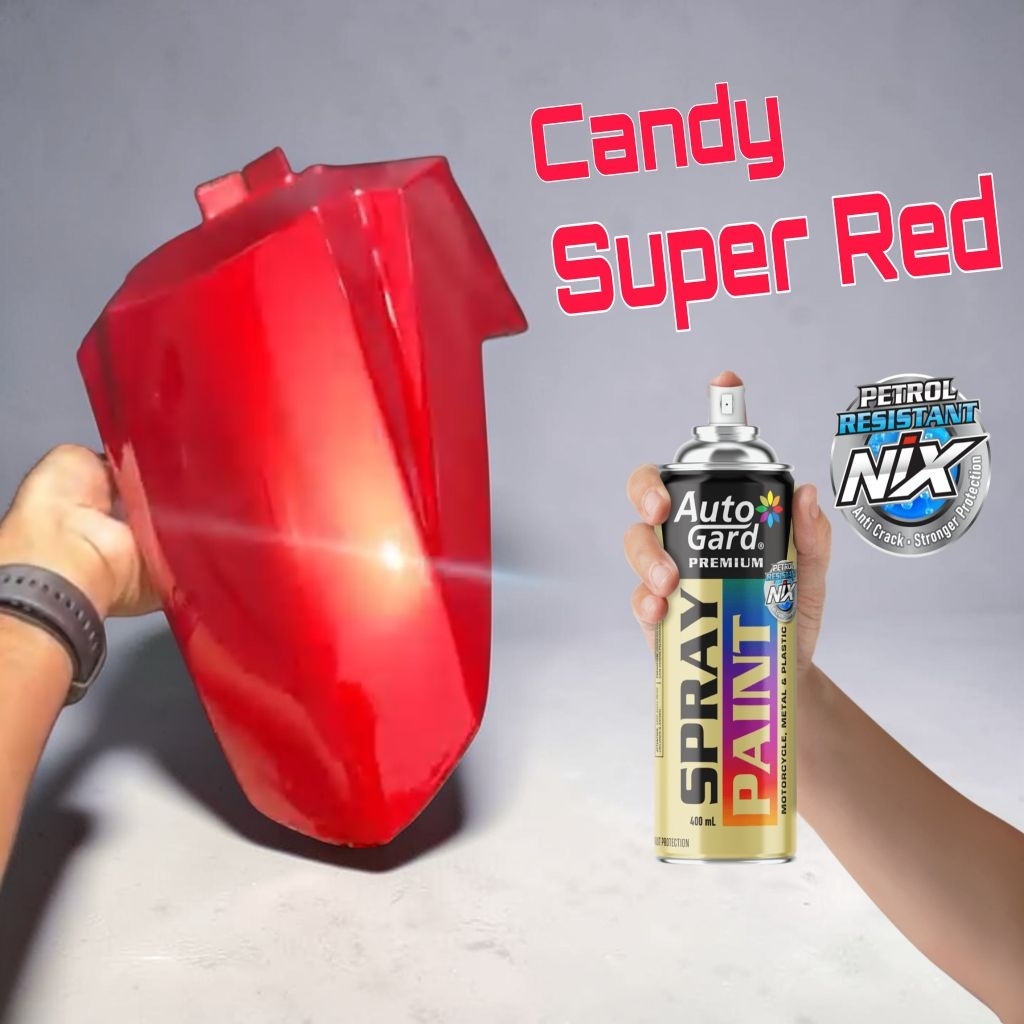 Pilok Cat Merah Maron Candy Super Red Autogard Premium Cat Semprot Sepeda Motor Mobil 400ml
