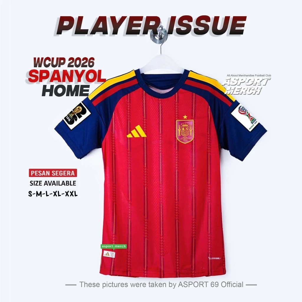 ASPORT JERSEY PLAYER ISSUE SPANYOL HOME World Cup 2026 PI SPAIN 26 HOME