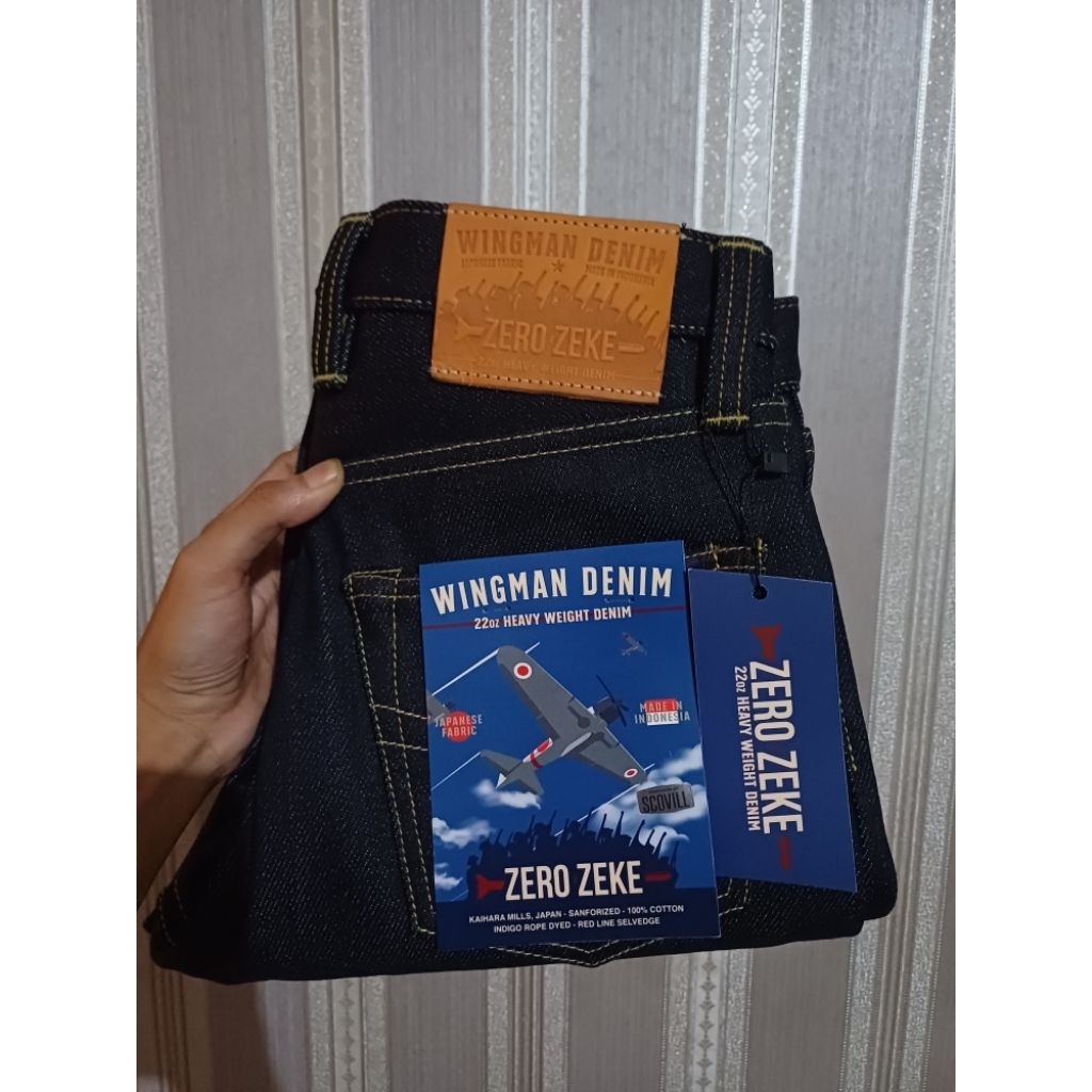 [Redy Stok] WINGMAN DENIM - ZERO ZEKE 22oz size 28 slimfit BARANG BARU (NEW)
