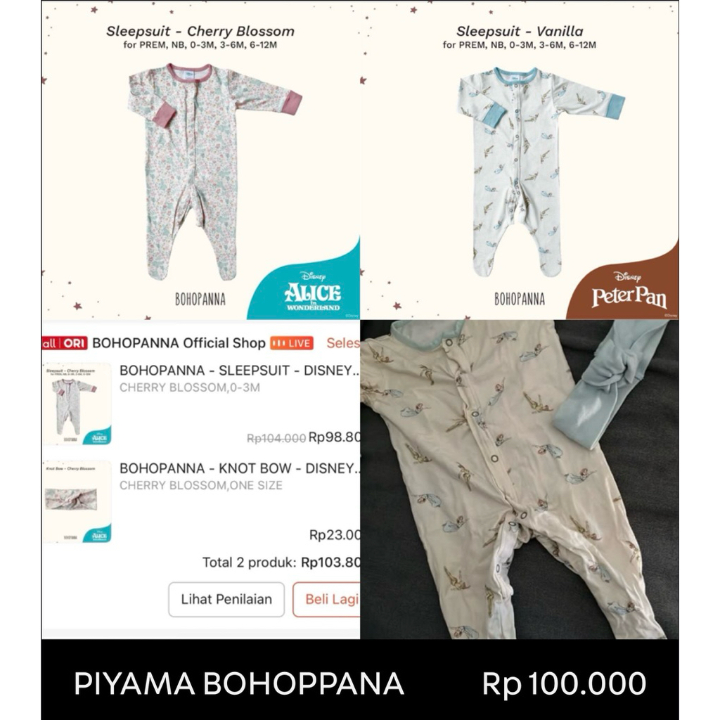 TAKE ALL PIYAMA BOHOPANNA X DISNEY