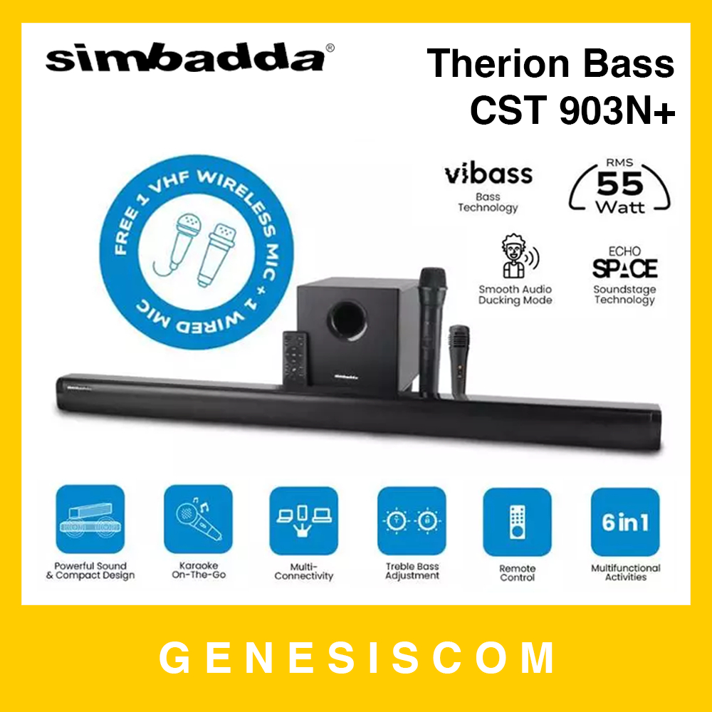 [FREE 2 MIC] SIMBADDA CST 903N+ Therion Bass - Speaker Soundbar Wireless Bluetooth Multimedia Karaok