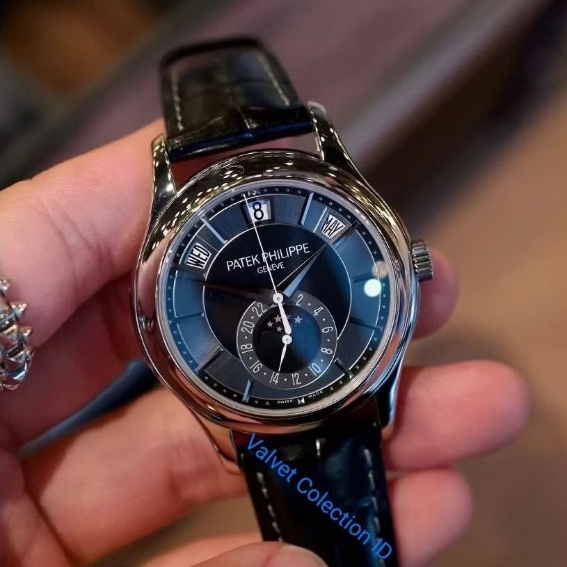 vcPatek Philippe Complication Annual Calender Swiss Automatic GR Blue Dial
