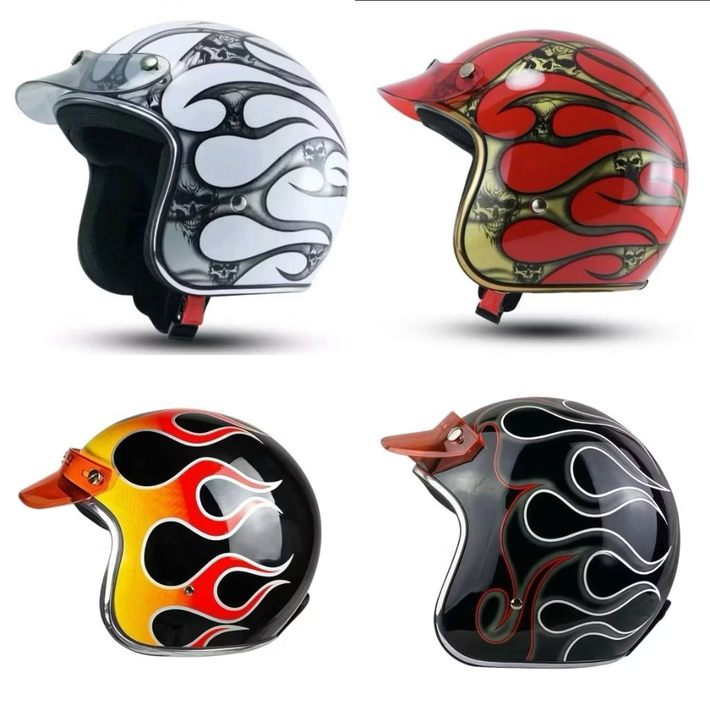 HELM BOGO API GHOST RIDER PET SLIM HEAD 3D Quality Premium Original SNI Dewasa