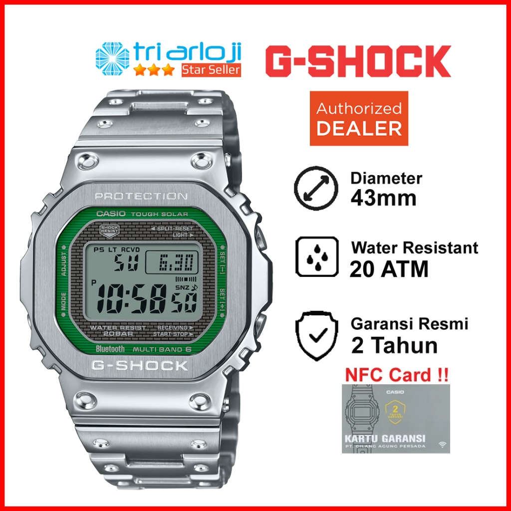 Casio G-SHOCK GMW-B5000D-3DR Jam Tangan Pria Digital GSHOCK Metal  GMW-B5000D-3 GMWB5000D GMW B5000D