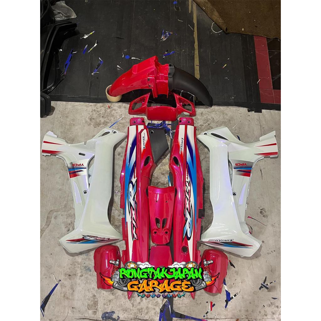 Full Set Bodi Halus Fiz r F1zr Putih Merah Lembayung Ungu Striping Dualtone Custom Cover Body Fiz r 
